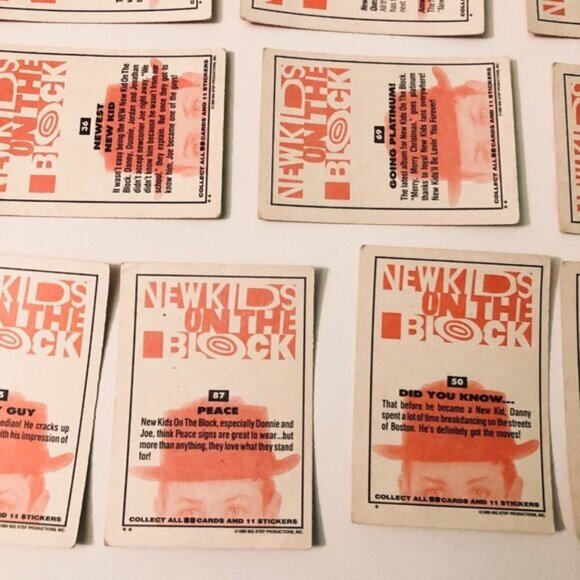 Vtg 1989 New Kids on  The Block 52 Assorted Trading Cards - Picture 13 of 16